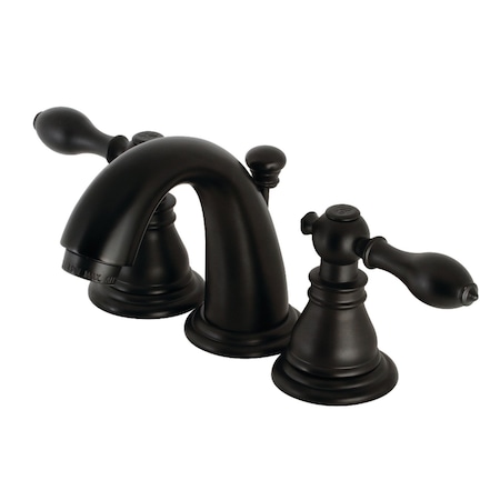 Kingston Brass KB910ACL Widespread Bathroom Faucet with Retail Pop-Up, Matte Black KB910ACL